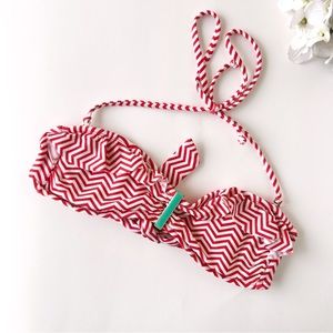 Xhilaration Chevron Print Ruffle Bikini Top